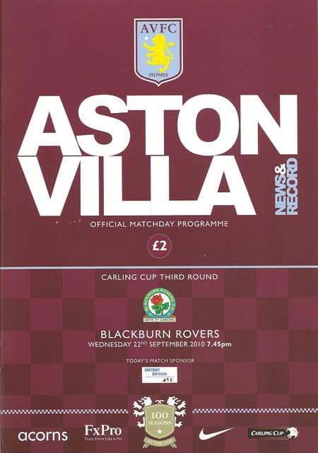 Aston Villa FC v Blackburn Rovers FC